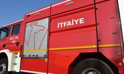 Haspolat'ta şantiyede yangın