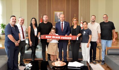 Cumhurbaşkanı Tatar, Baf Ülkü Yurdu Spor Kulübü heyetini kabul etti