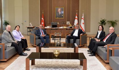 Cumhurbaşkanı Tufan Erhürman, Yayın Yüksek Kurulu yönetimini kabul etti