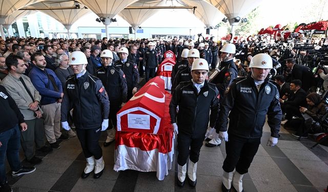 TUSAŞ çalışanı 4 şehit son yolculuğuna uğurlandı