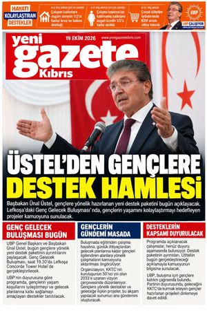 20 Ekim 2026 Yeni Gazete Kıbrıs